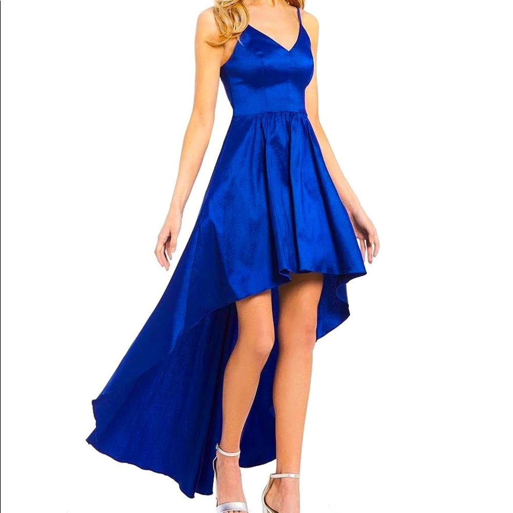 B Darlin Royal Blue High Low Prom Dress